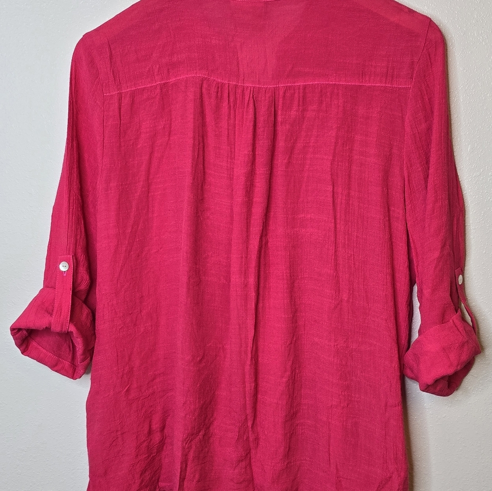 Ruby Rd. Petite Medium Pullover Shirt Fuschia Pin… - image 8